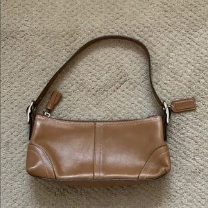 Coach Tan Leather Shoulder Bag